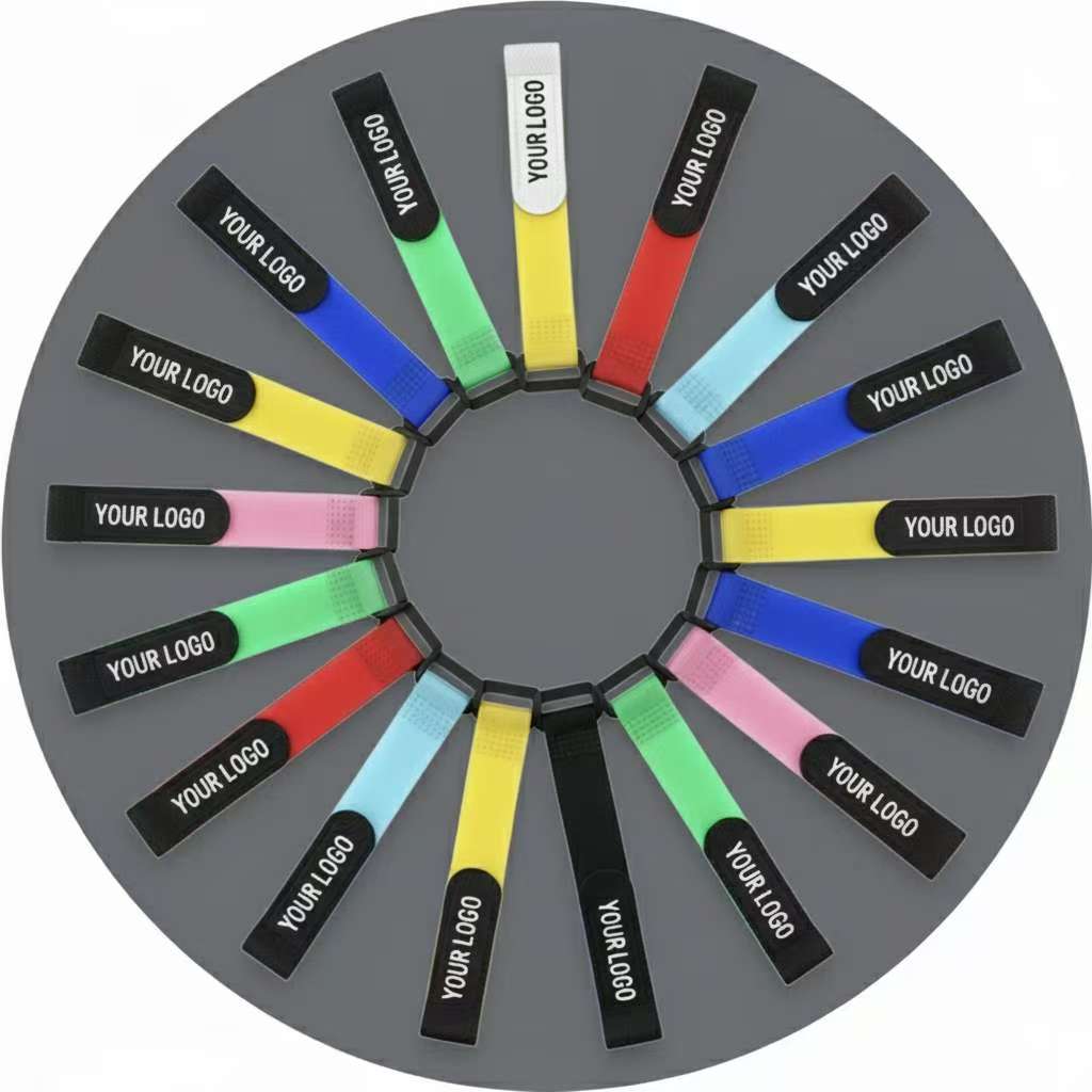 	Bridas de velcro para cables con logo