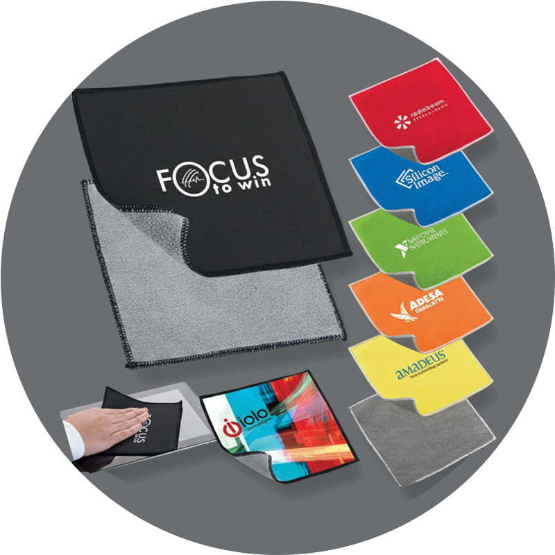 	Paños de microfibra con logo