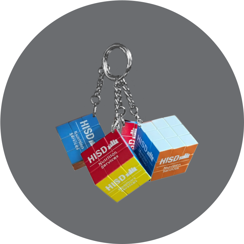 	Llaveros cubo mágico personalizados con logo