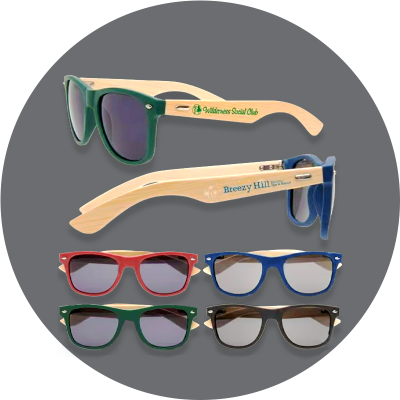 	Gafas de sol de bambú con logo