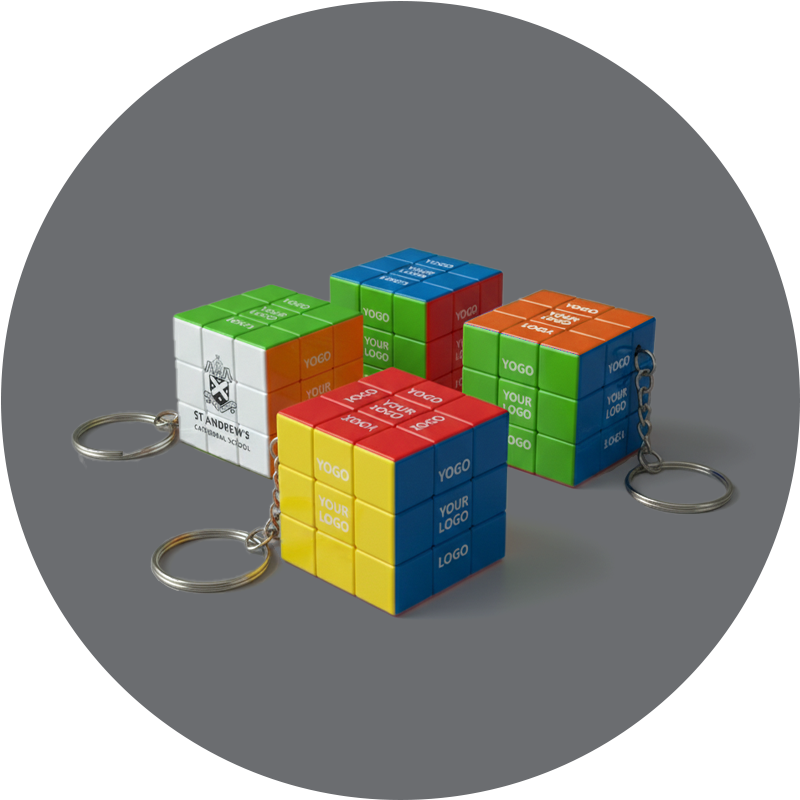 	Llaveros de Cubo Rubik con logo