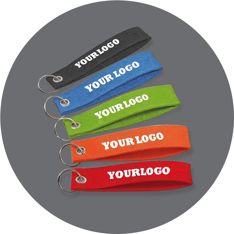 	Llaveros de fieltro con logo
