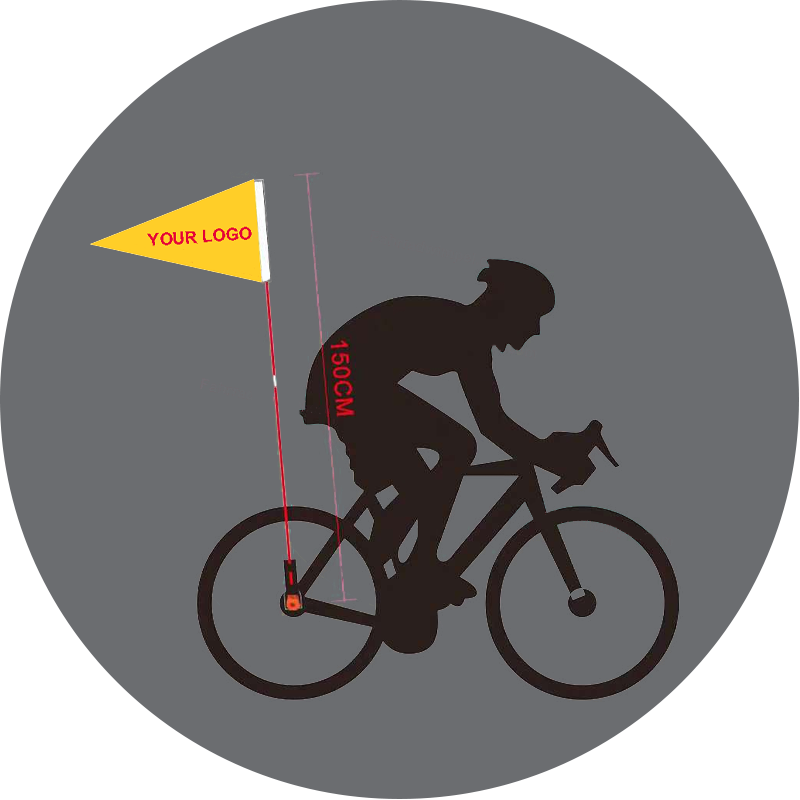 	Banderas para bicicleta con logo