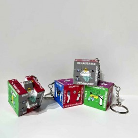 Custom 3x3 Rubik's Cube Keychain with Logo – AWPromotio...