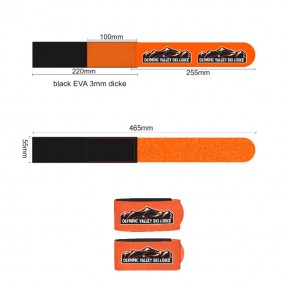 Cintas de esquí con velcro con logo