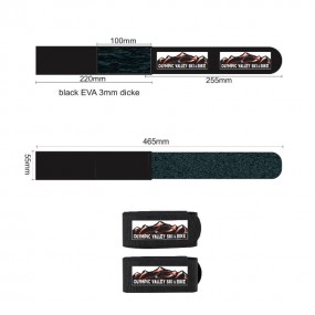 Cintas de esquí con velcro con logo