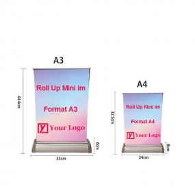 Mini Roll-Up en Formato A4 o A3 – Impresión de Displays...