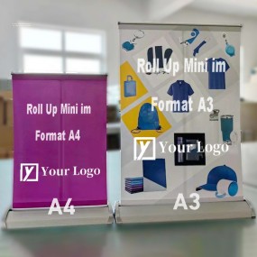 Mini Roll-Up en Formato A4 o A3 – Impresión de Displays...
